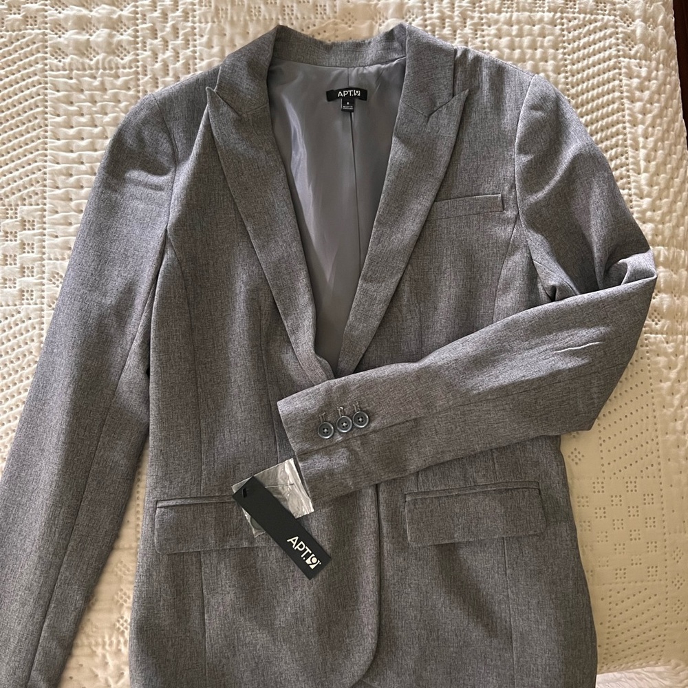 APT 9 Gray Blazer NWT
